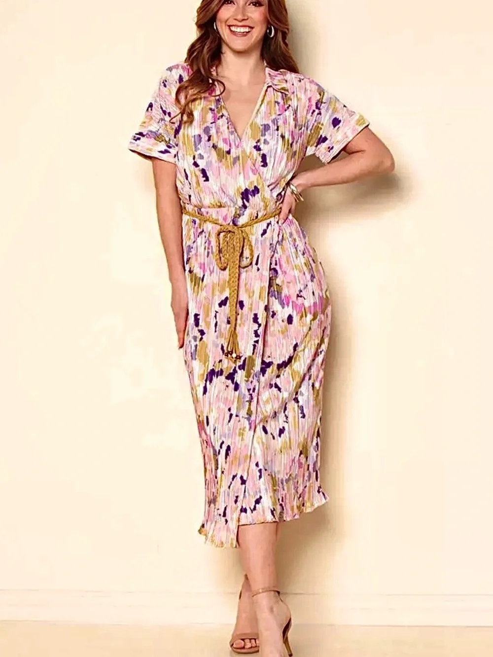 brinley midi dress Girls: The Brinley Pink Ditsy Floral Dress – Shop the Mint
